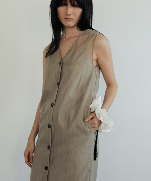 「anuke」 ノースリーブワンピース 38inch ブラック レディース_画像8