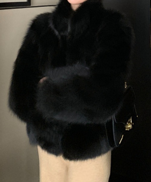 極美品■デイジーリン　ファージャケット　ブルゾン　ブラック　ジップアップ DAISY LIN(デイジーリン)｜Love Fur Jacket “Black Princess”/ブラック