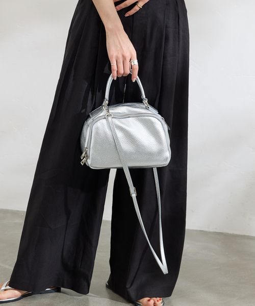 「AULENTTI」 2WAYバッグ FREE シルバー レディース_画像8