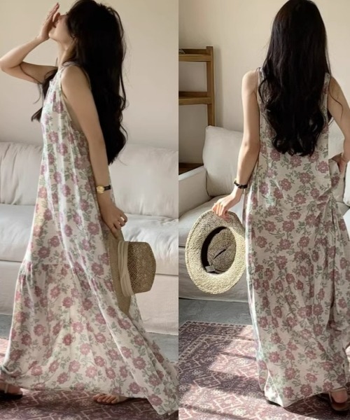 「gossip!ロサンゼルス」 ノースリーブワンピース FREE グリーン レディース_画像9