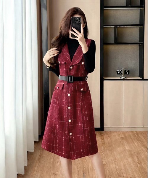 gossip!ロサンゼルス ワンピース Y2K レトロ チェック柄ベスト