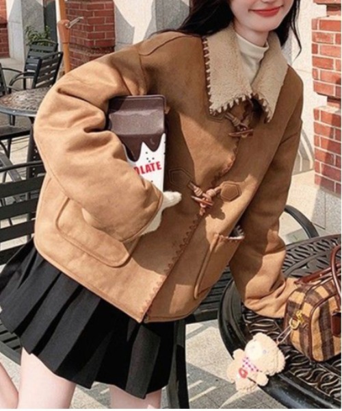 ＆soiree（アンドソワレ） ブルゾン アウター パッチワークスエード