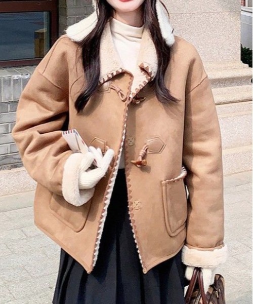 ＆soiree（アンドソワレ） ブルゾン アウター パッチワークスエード