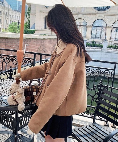 ＆soiree（アンドソワレ） ブルゾン アウター パッチワークスエード