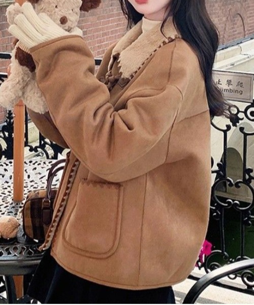 ＆soiree（アンドソワレ） ブルゾン アウター パッチワークスエード