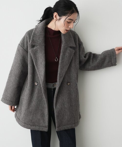 Dessin（デッサン） ピーコート pコート シャギーコート レディース