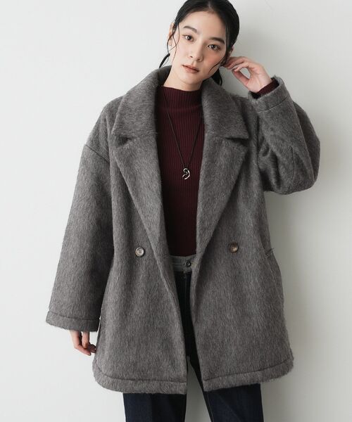 Dessin（デッサン） ピーコート pコート シャギーコート レディース