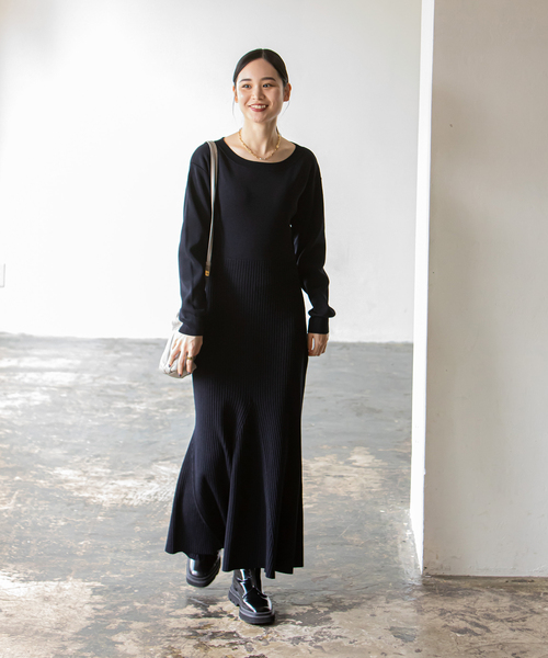 「NOBLE」 ニットワンピース FREE オフホワイト レディース_画像7