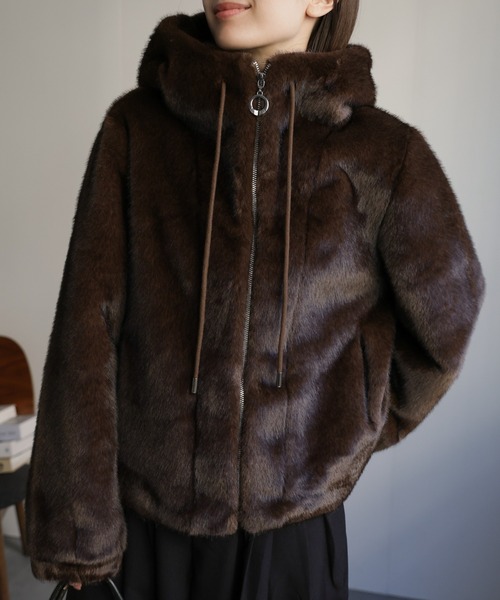 sakishimatokyo ブルゾン アウター フェイクファージップアップ