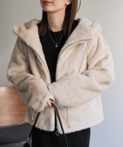 sakishimatokyo ブルゾン アウター フェイクファージップアップ