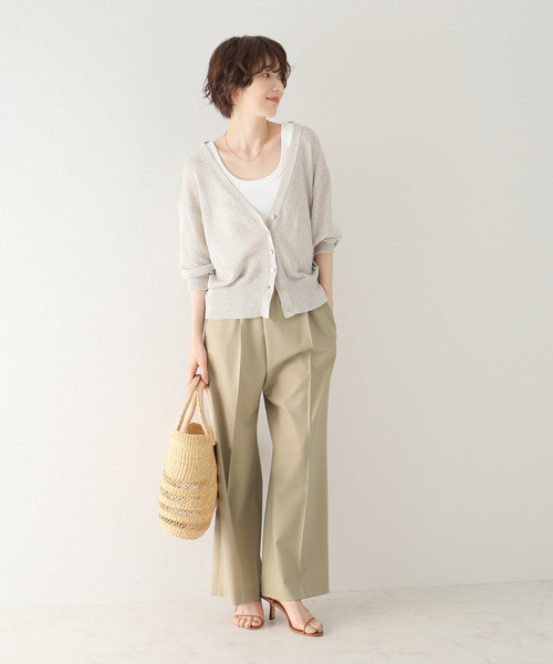 「Plage」 イージーパンツ 38 ベージュ レディース_画像8