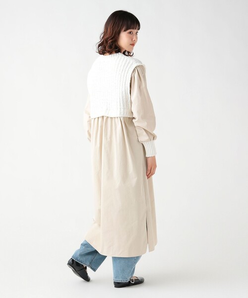 BEAMS HEART（ビームス ハート） ワンピース ニット × ドッキング