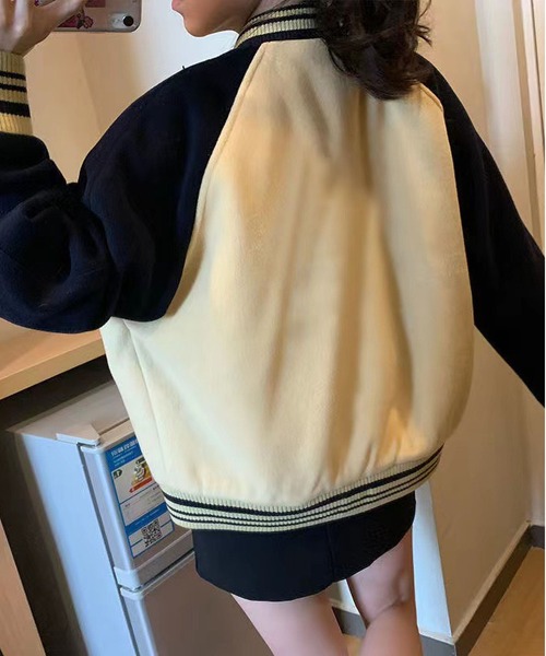 「MAISON DE THERESE」 スタジャン M アイボリー レディース_画像4