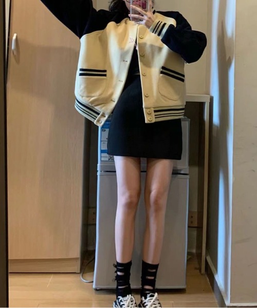 「MAISON DE THERESE」 スタジャン M アイボリー レディース_画像5