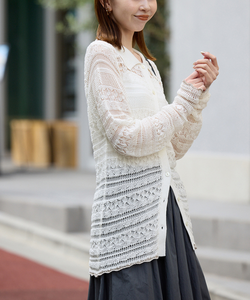 SLOBE IENA（スローブイエナ） ニット セーター レーシーニットシャツ