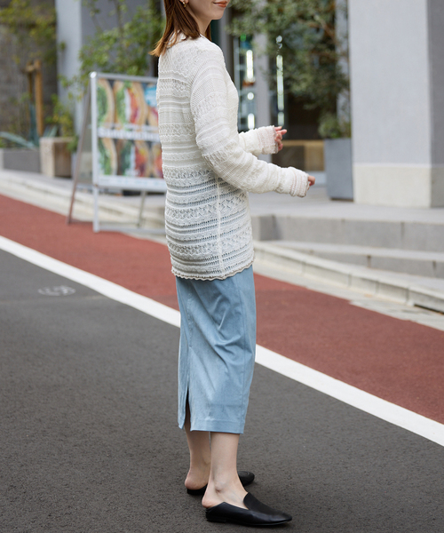 SLOBE IENA（スローブイエナ） ニット セーター レーシーニットシャツ