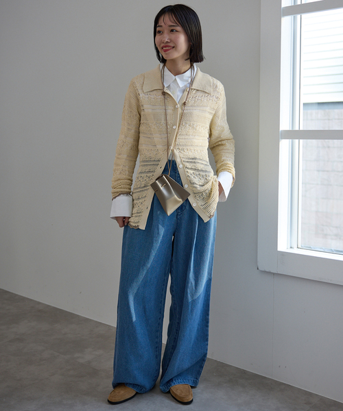 SLOBE IENA（スローブイエナ） ニット セーター レーシーニットシャツ