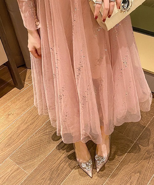 「Jasmine Grandiflorum」 パンプス 22.5cm ゴールド レディース_画像5