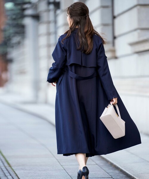 激レア　CHAPS チャップス　超ロング丈　トレンチコート　紺　着丈129 希少 ANY SIS（エニィスィス） トレンチコート コート エレガントロング