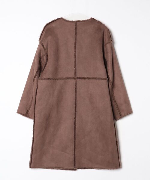 Mila Owen（ミラオーウェン） ノーカラーコート 1 ブラウン レディース