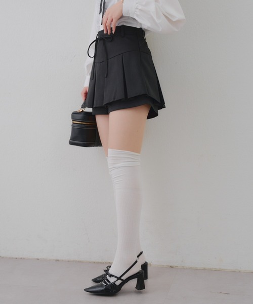 continuer de NICE CLAUP スカート 「2026SS」リボン付プリーツ