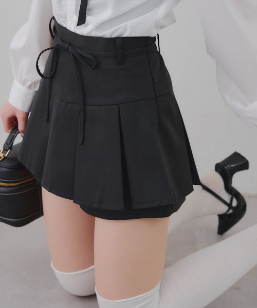 continuer de NICE CLAUP スカート 「2026SS」リボン付プリーツ