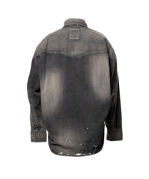 シャツ Kids Sticker Printed Denim Shirt メンズの画像