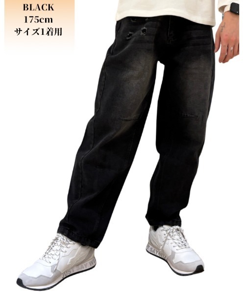 Cook jeans（クックジーンズ） ジーンズ ダメージバレルパンツ メンズ 
