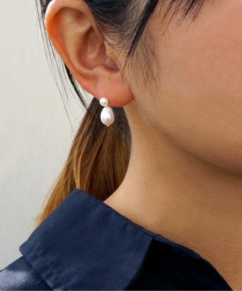 anq.（アンク） ピアス 「anq.」K10/K14GF・淡水パールスイング ポスト