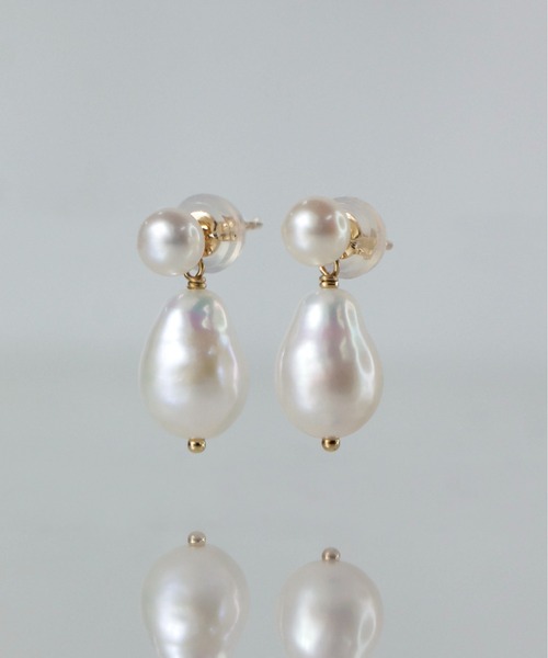 anq.（アンク） ピアス 「anq.」K10/K14GF・淡水パールスイング ポスト