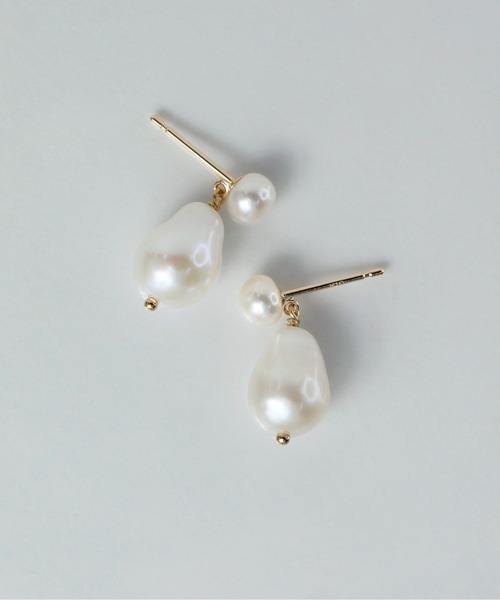 anq.（アンク） ピアス 「anq.」K10/K14GF・淡水パールスイング ポスト
