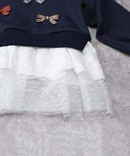 「la poche biscuit」 「KIDS」長袖チュニック 130 ネイビー キッズ_画像4