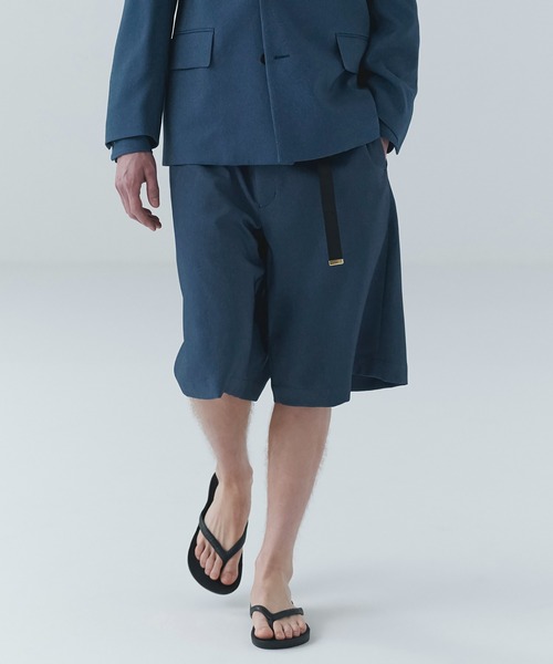 CULLNI（クルニ） パンツ Denim Like Half Pant with Adjustable Belt