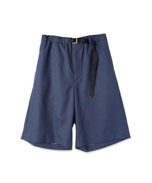 【cullni】 24SS Twill Nylon Short Pant CULLNI（クルニ） パンツ Denim Like Half Pant with Adjustable Belt