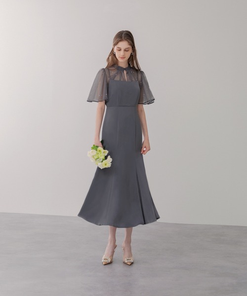 「Leja」 ノースリーブワンピース MEDIUM ブルー レディースの画像