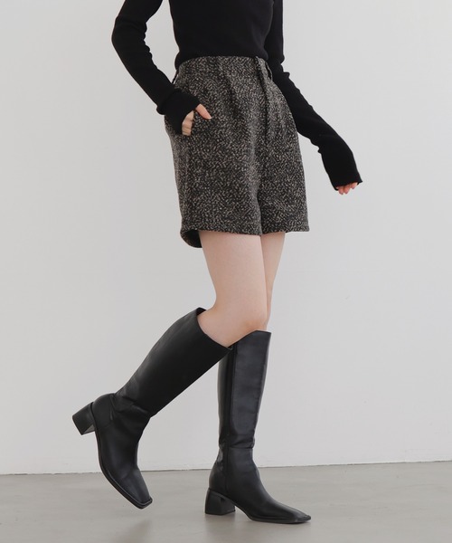 「LIAN」 ショートパンツ FREE ベージュ×ブラック レディース_画像5