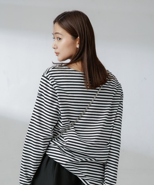 「Le Minor」 長袖カットソー S ブルー レディース_画像4