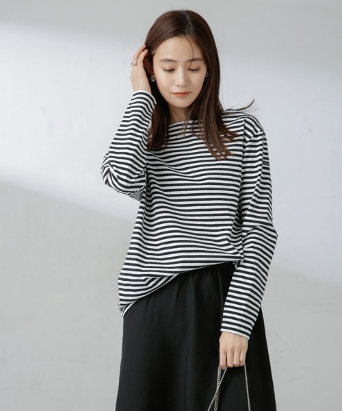 「Le Minor」 長袖カットソー S ブルー レディース_画像5