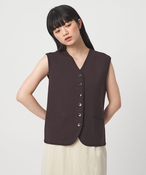 【美品】  LOEFF / ロエフ | ハイツイスト ニットベスト | F | ベージュ | レディース LOEFF（ロエフ）の「＜LOEFF（ロエフ）＞ ハイツイスト ニットベスト