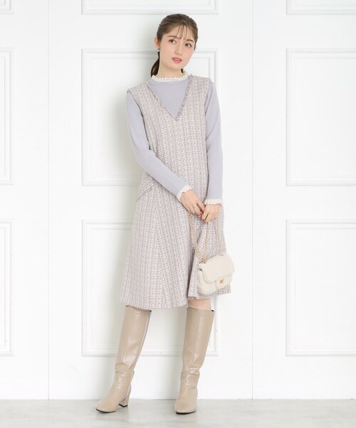 「couture brooch」 サロペットスカート 38 ブラウン レディース_画像7