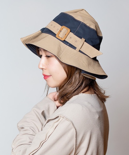 「CA4LA」 ハット ONESIZE ブラック レディース_画像2