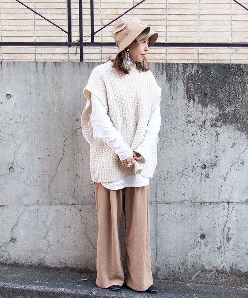「CA4LA」 ハット ONESIZE ブラック レディース_画像6