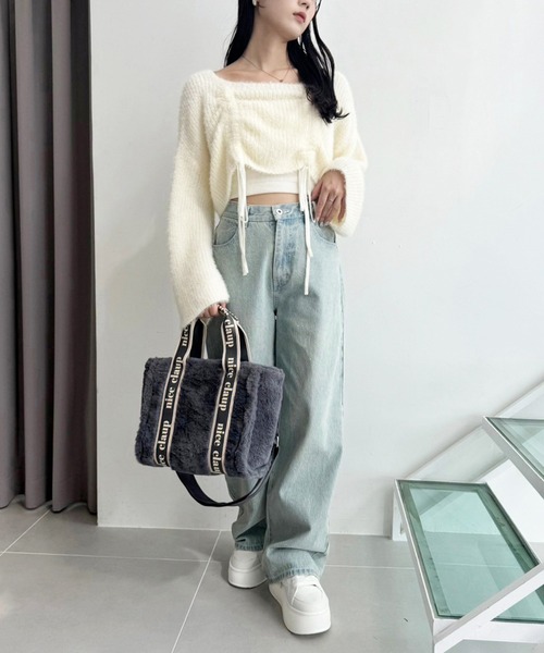 「one after another NICE CLAUP」 2WAYバッグ FREE チャコールグレー レディース_画像2