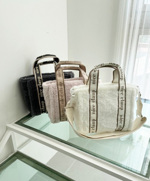 「one after another NICE CLAUP」 2WAYバッグ FREE チャコールグレー レディース_画像3