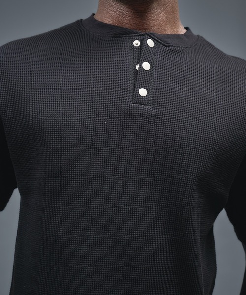 ANDER HUNK tシャツ Metal Henry neck Thermal T/ メタルヘンリー