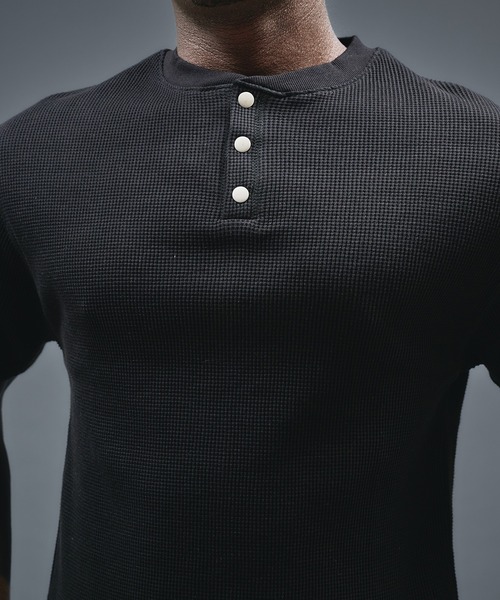 ANDER HUNK ヘンリーネック tシャツ Metal Henry neck Thermal T