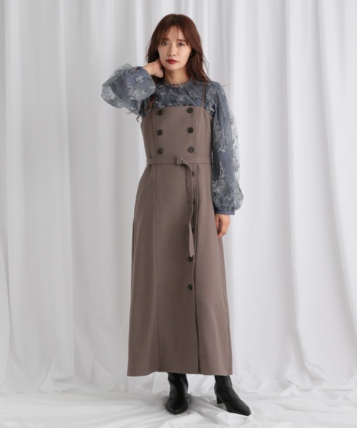 「mysty woman」 長袖ブラウス FREE グレー レディース_画像2