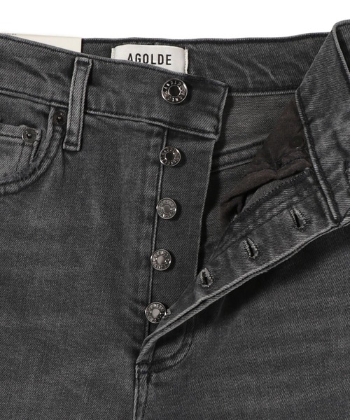 「AGOLDE」 デニムパンツ 25 チャコールグレー レディース_画像3