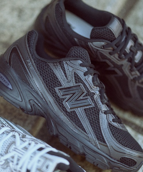 「New Balance」 ローカットスニーカー 28.0cm ブラック メンズ_画像7