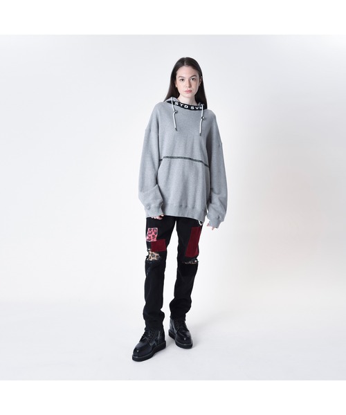 「STUDIO SEVEN」 プルオーバーパーカー MEDIUM ヘザーグレー メンズ_画像5